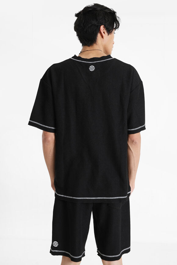 Maglietta strutturata - Nero