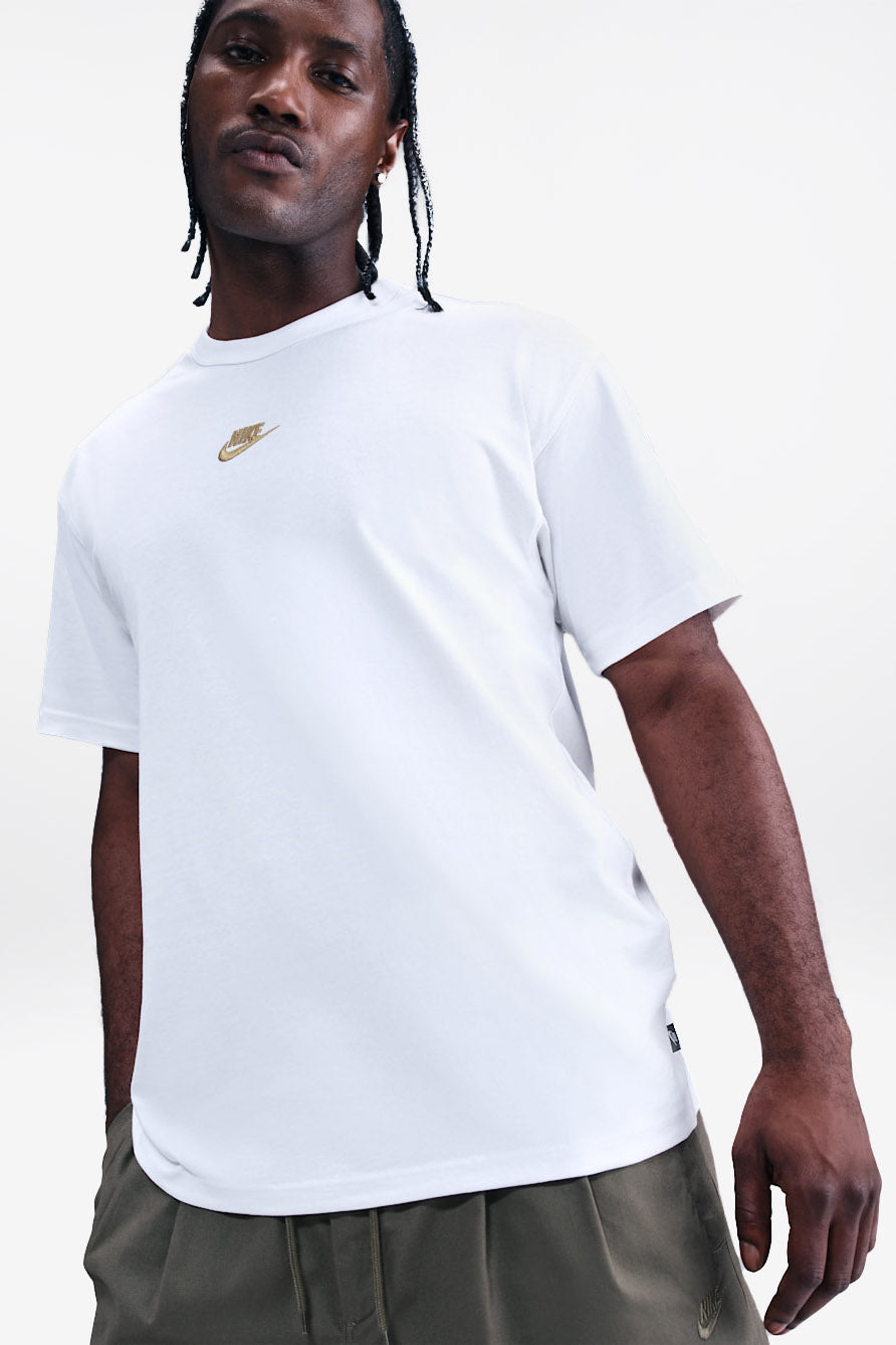 Premium Essentials Oversize T-Shirt - White + Gold
