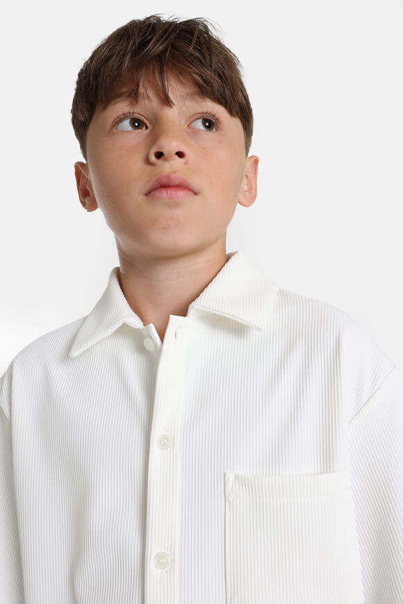 Shirt in structured fabric - Offwhite