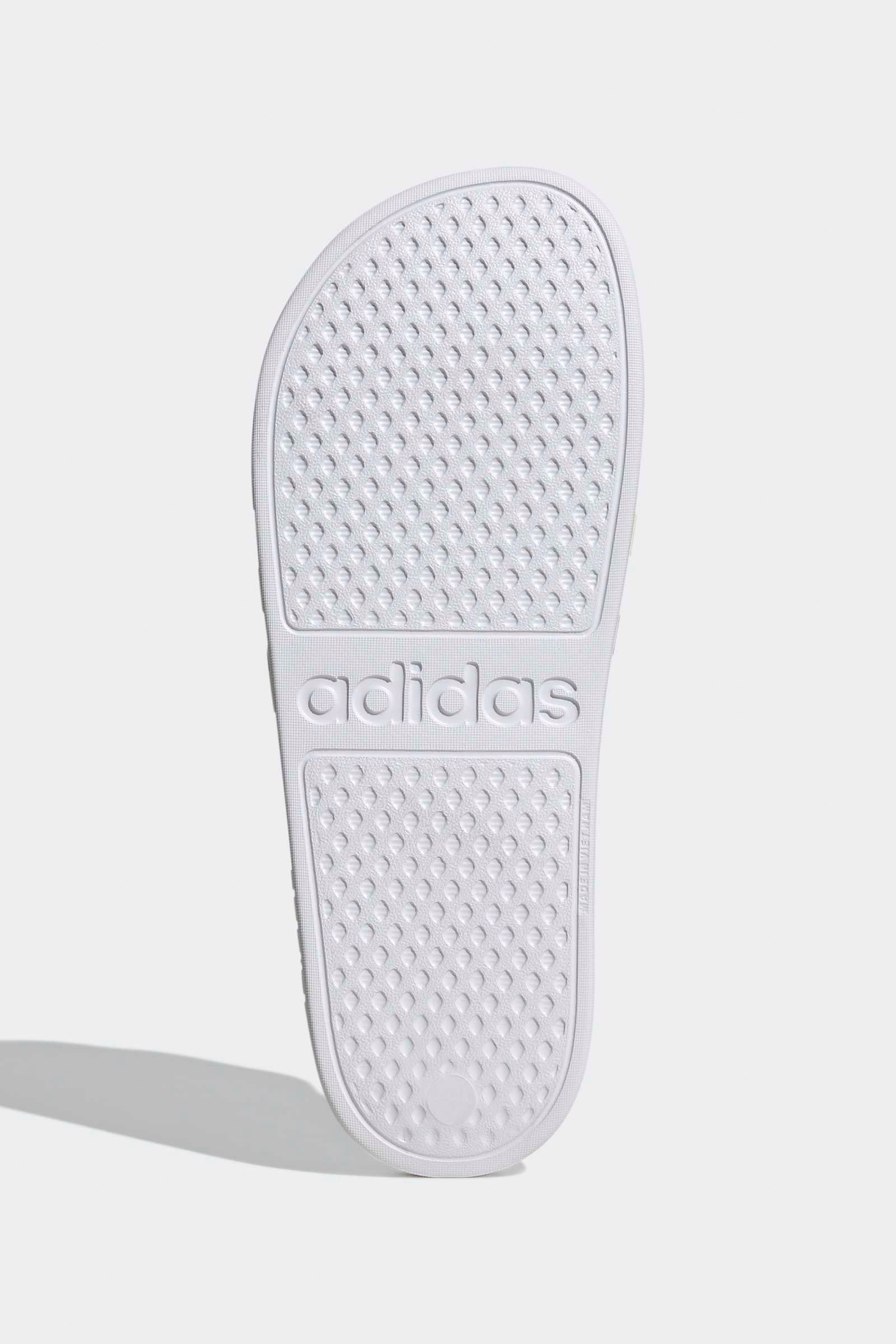 Adilette Aqua Pantoletten - Footwear White + Team Power Red + Crew Yellow