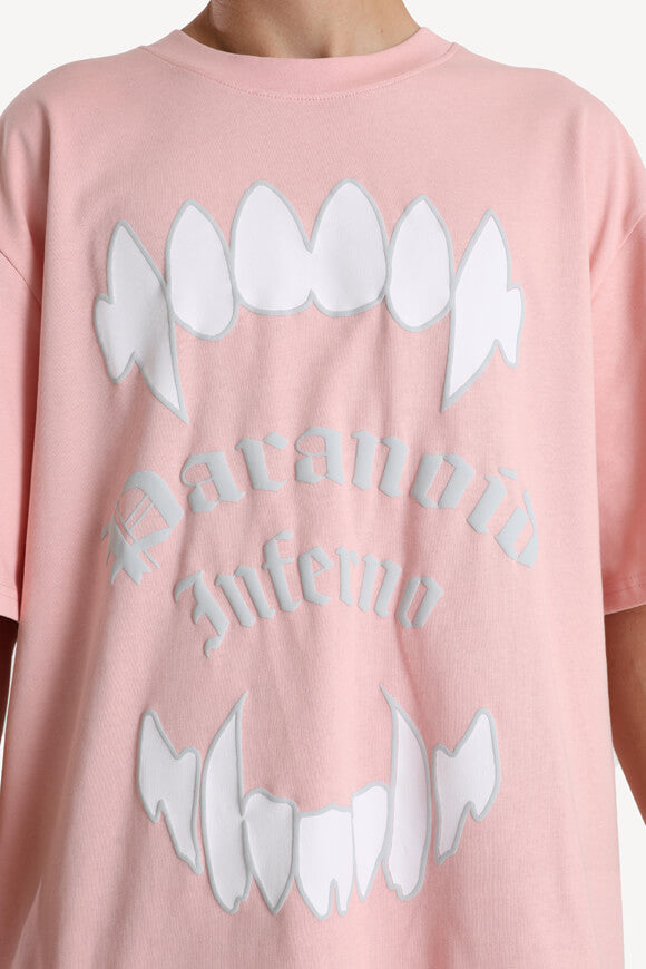 Oversize T-Shirt - Rosa + Weiss + Grau