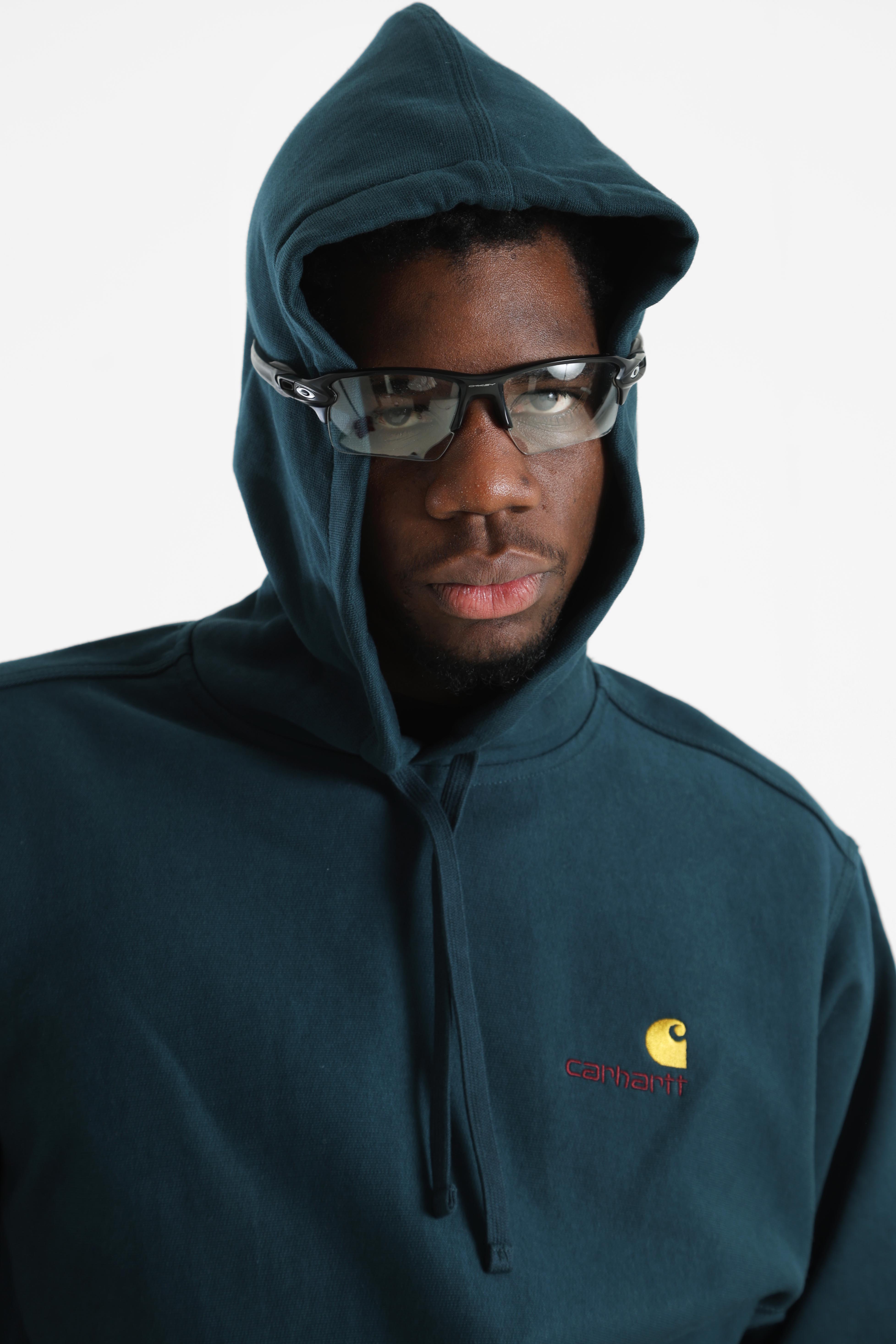 American Script sweatshirt à capuchon - Deep Lagoon