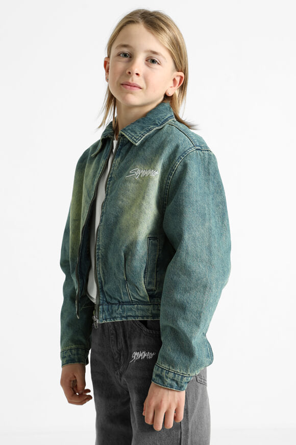 Giacca di jeans - blu/verde