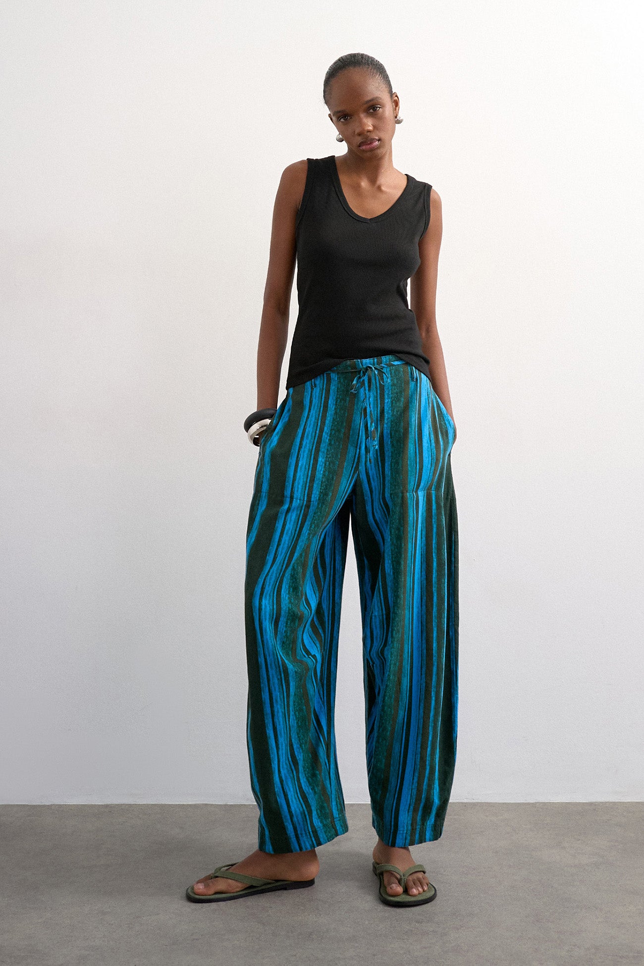 TSALLIE Ballon-Leinenhose - Classic Blue