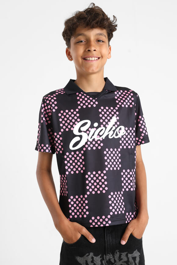 Poloshirt - Schwarz + Rosa