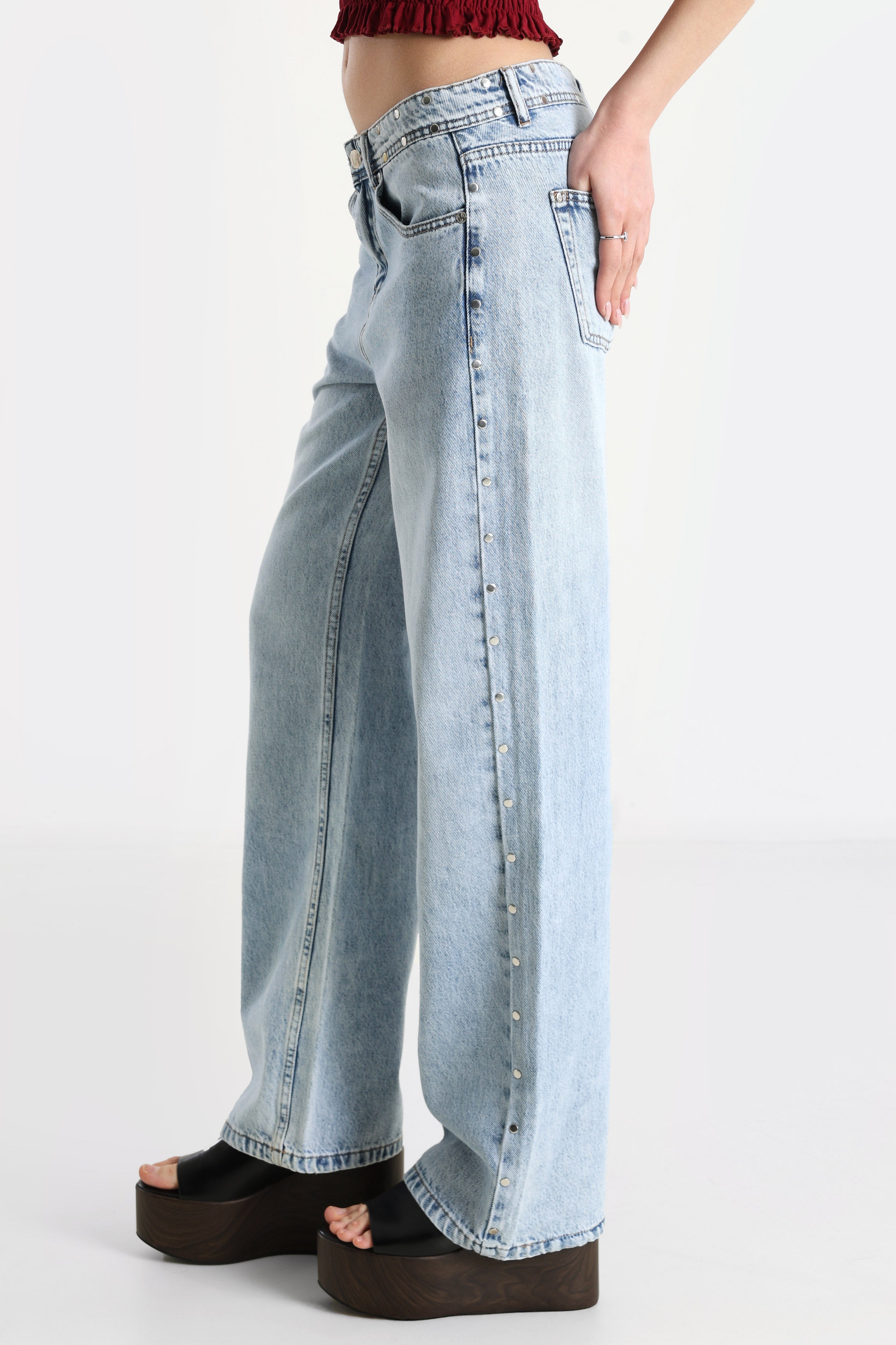 Straight Fit Jeans - Hellblau