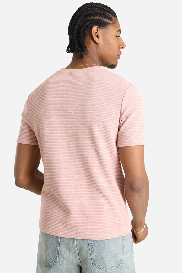 Strukturiertes T-Shirt - Altrosa