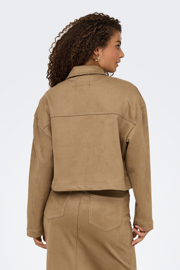 ONLSTINA Veste en daim synthétique - Cocoa Cream