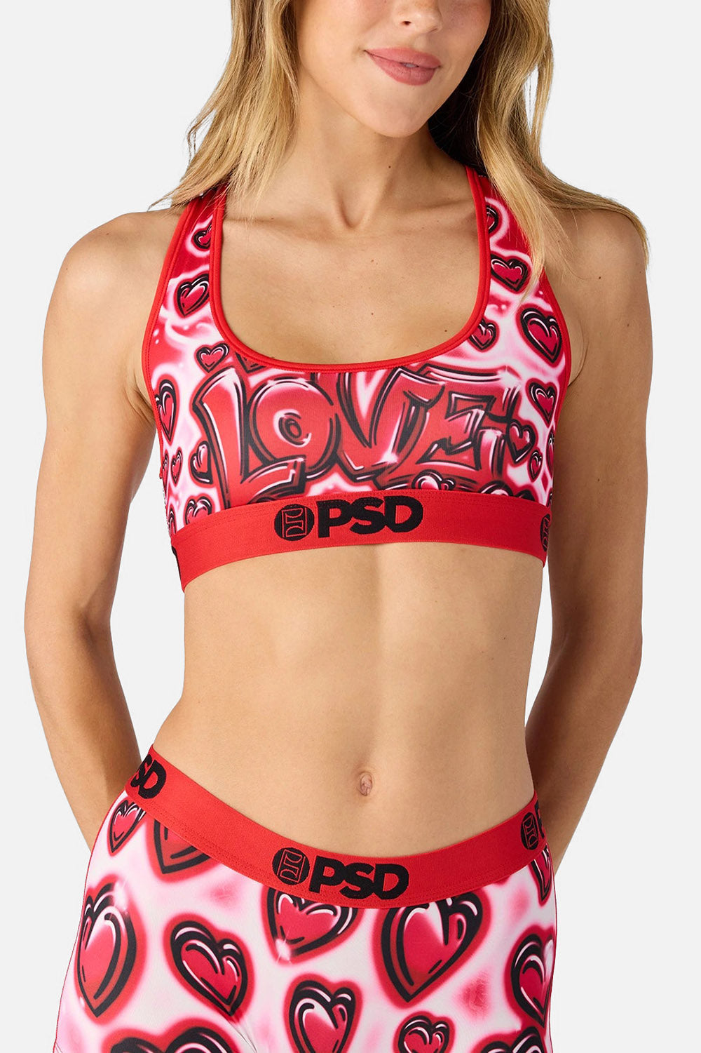 Sport-Bralette - White + Red