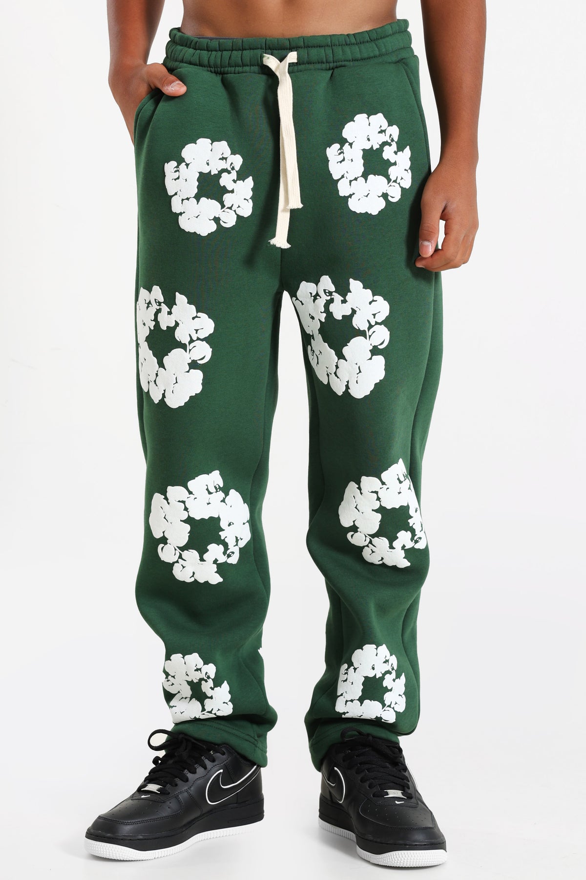 Sweathose - Forest Green + White