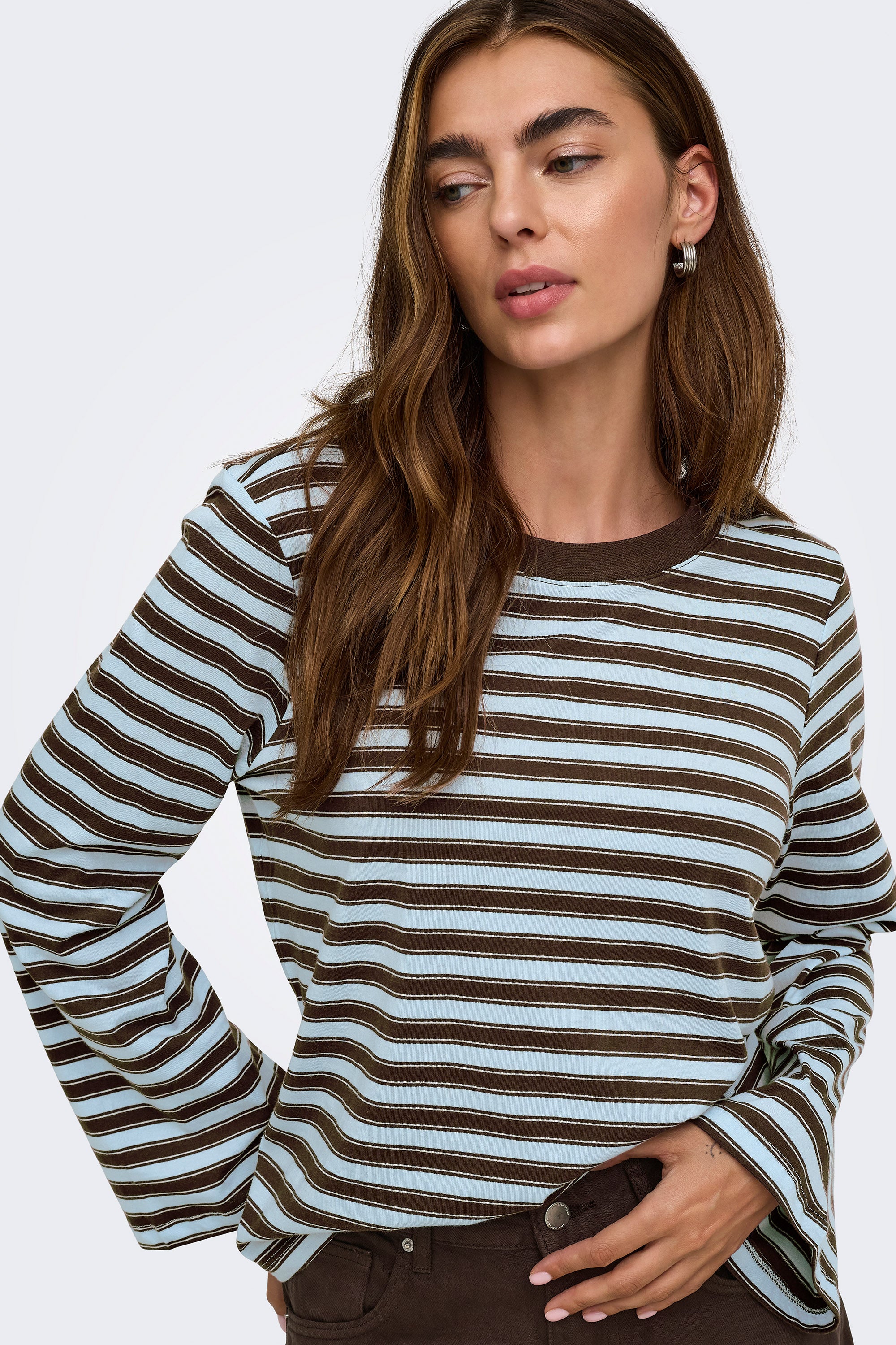 ONLLUNA Oversize Langarmshirt - Skyway + Vanilla Ice