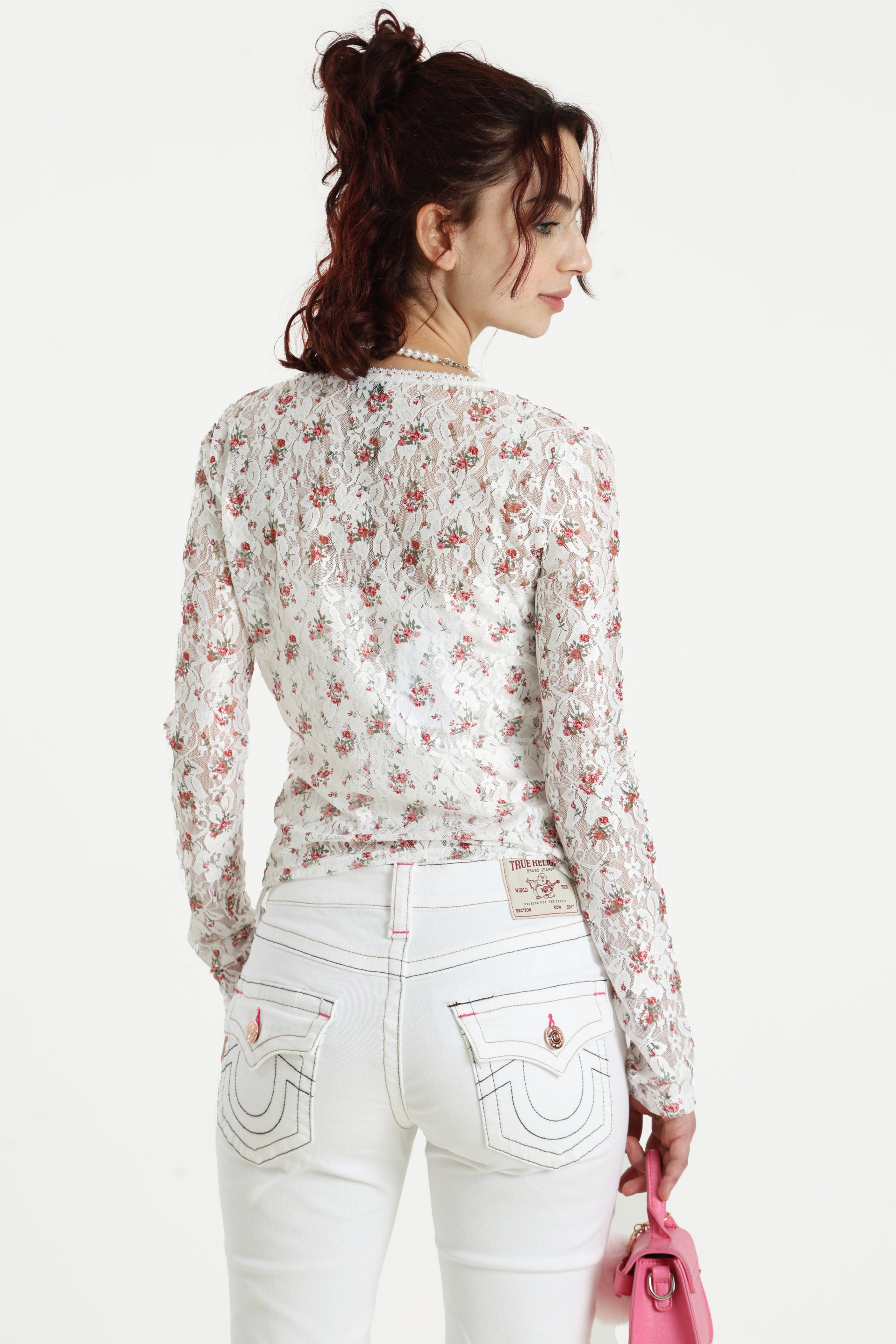 Spitzen Bluse - Offwhite
