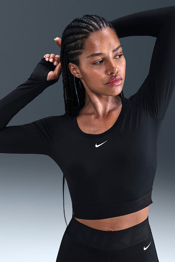 Crop Langarmshirt - Black