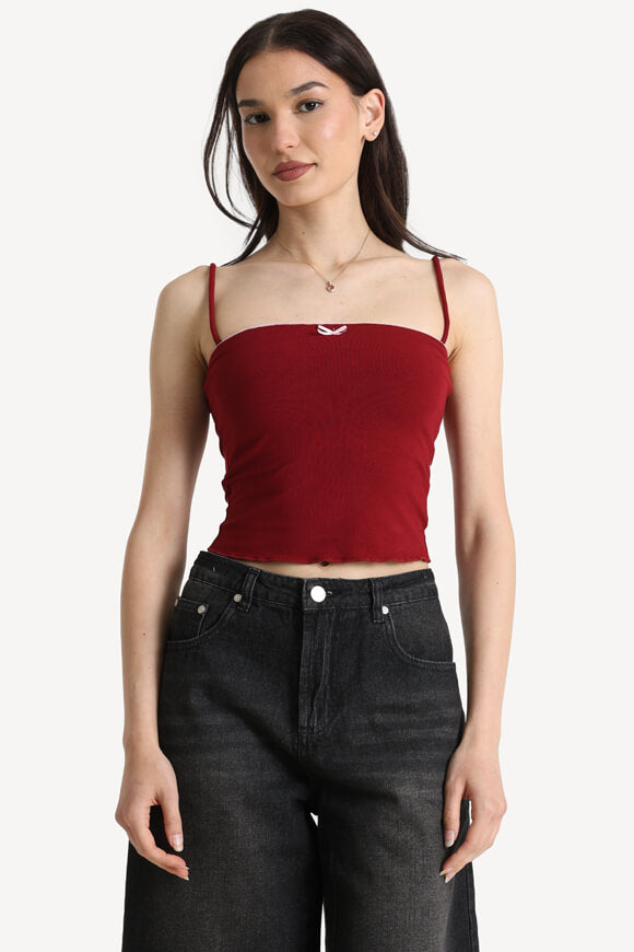 Crop Trägertop - Bordeaux