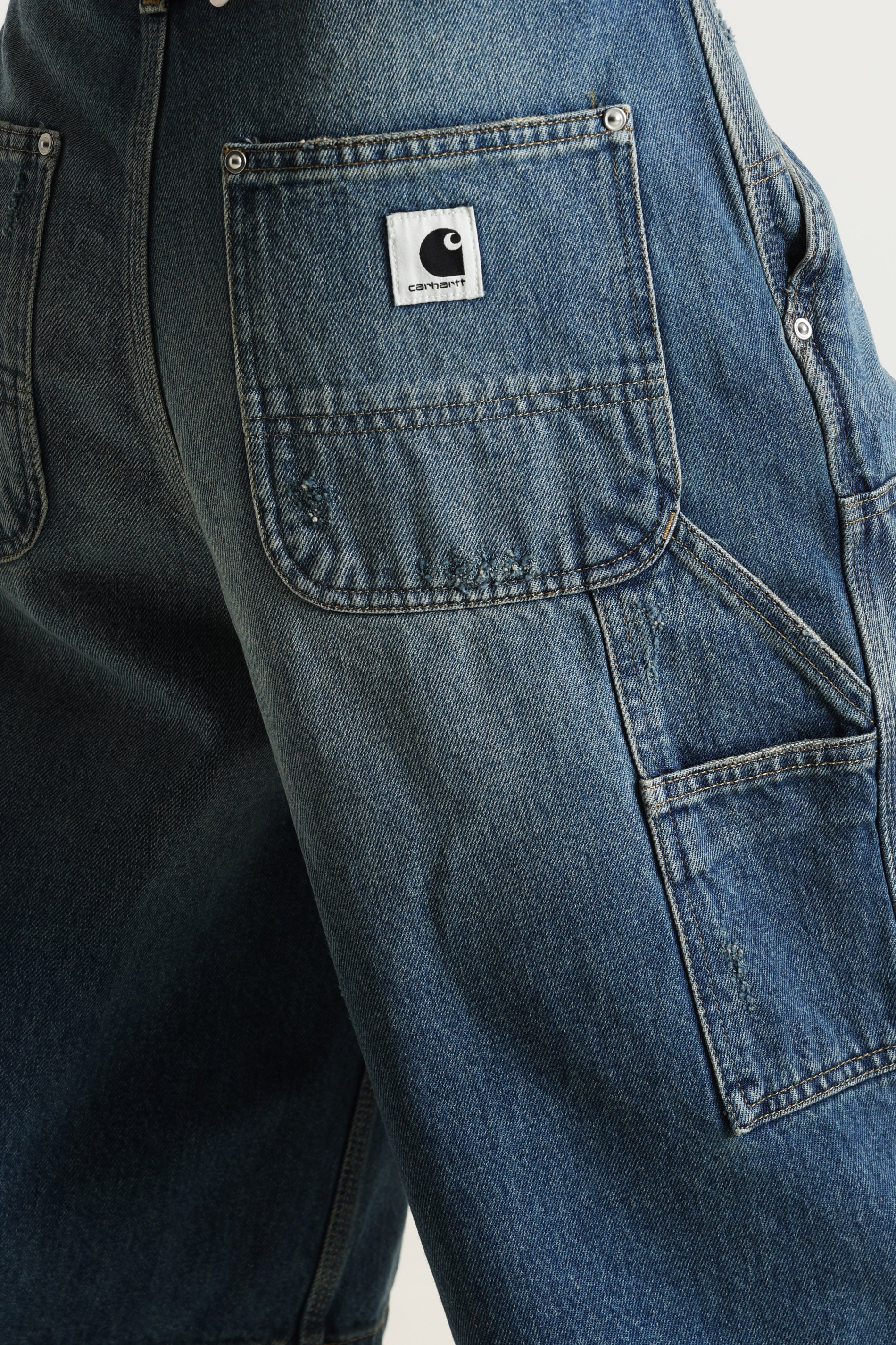 Nixon Double Knee Jeansshorts - Blue Washed