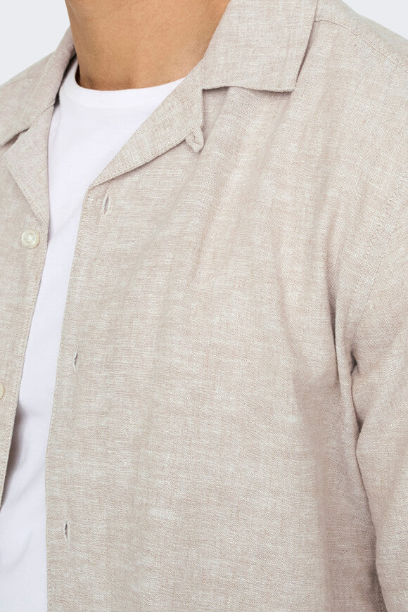 ONSCAIDEN chemise en lin - Chinchilla
