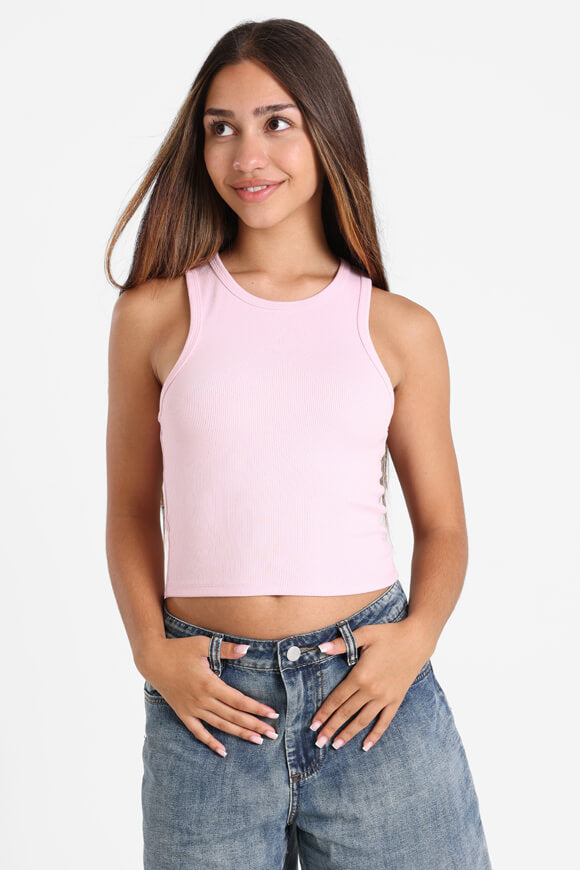 Ribbed crop tank top - Pink
