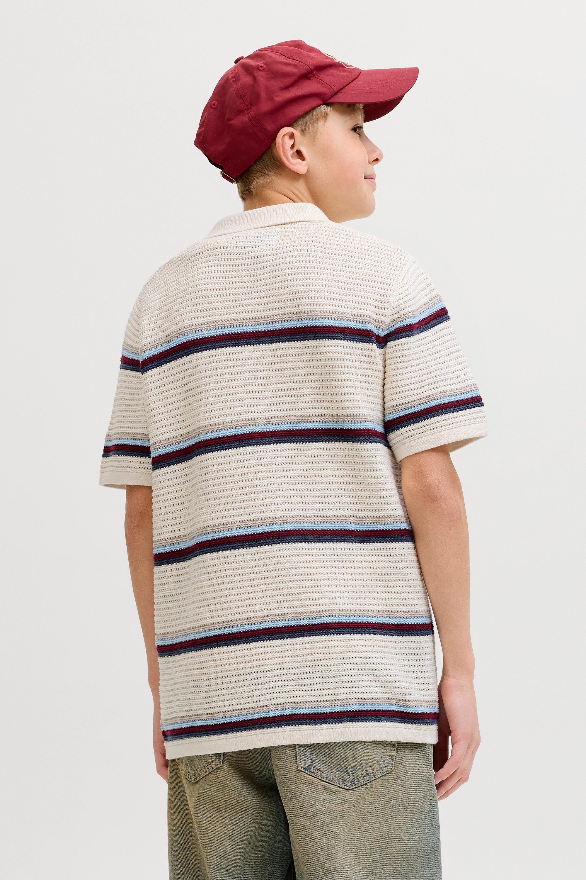 JORMAINE Strick Poloshirt - Sea Salt