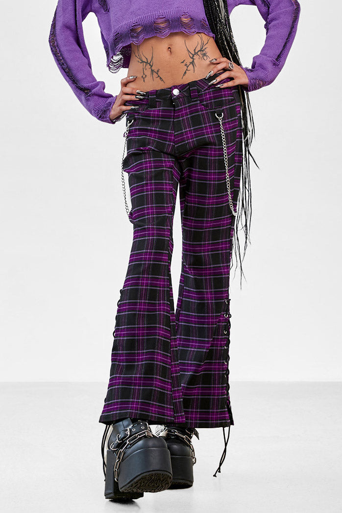 Scarlett Vixen Flare-Hose - Purple