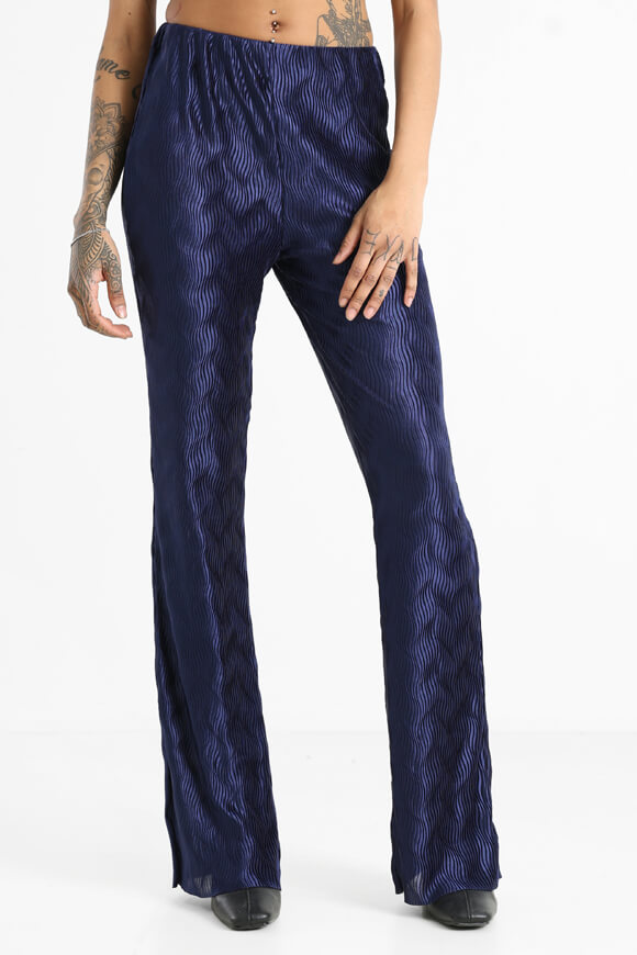 Pleated trousers - Navy blue