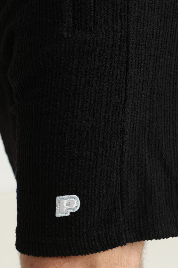 Strukturierte Stoffshorts - Black