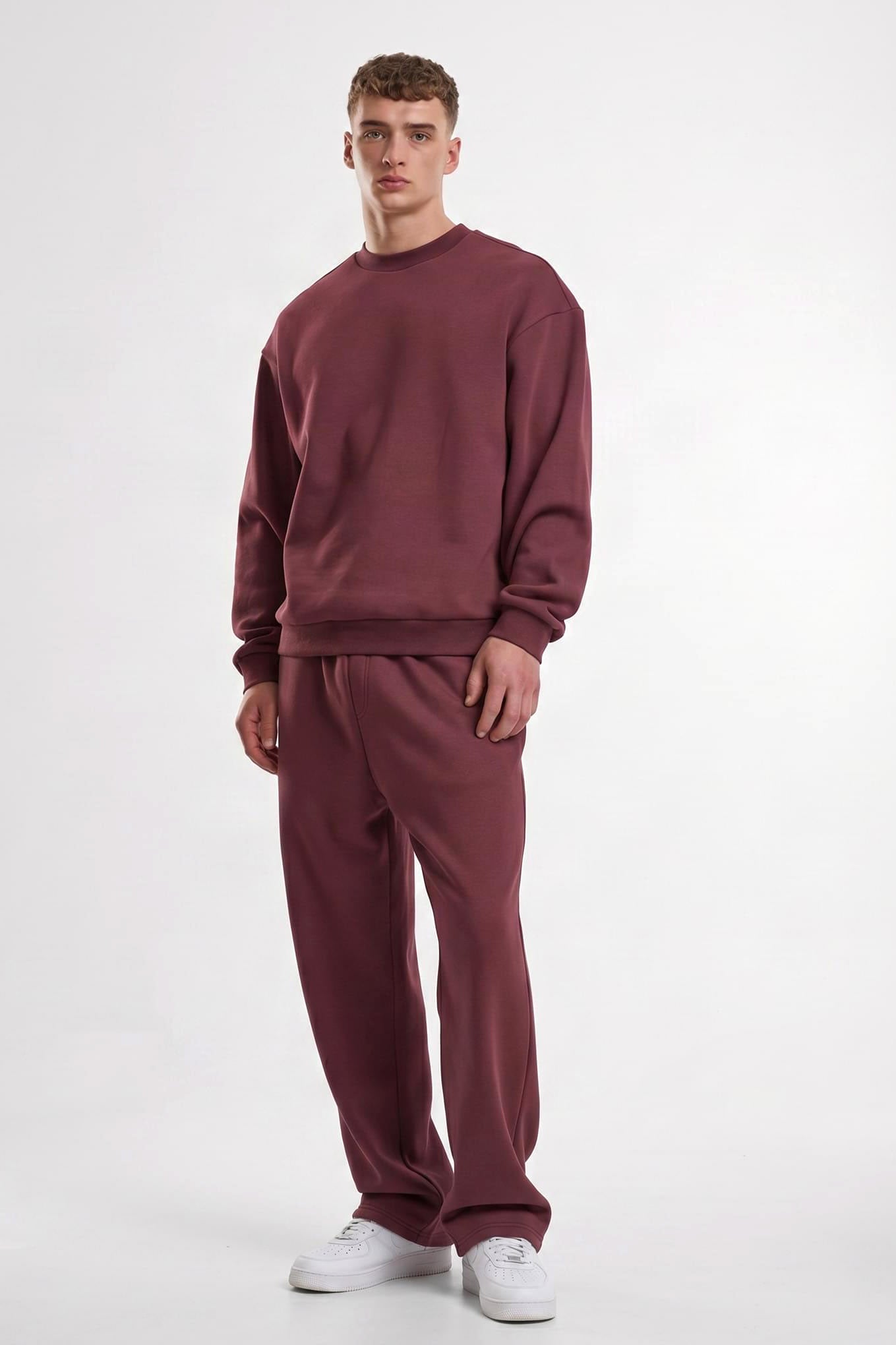Fluffy pantalon en sweat - Burgundy