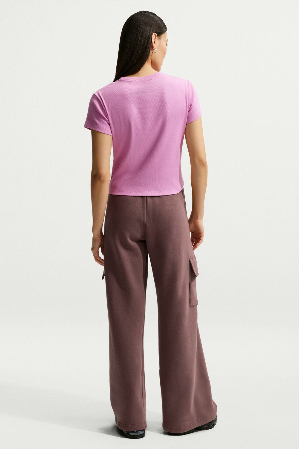 Geripptes T-Shirt - Light Magenta