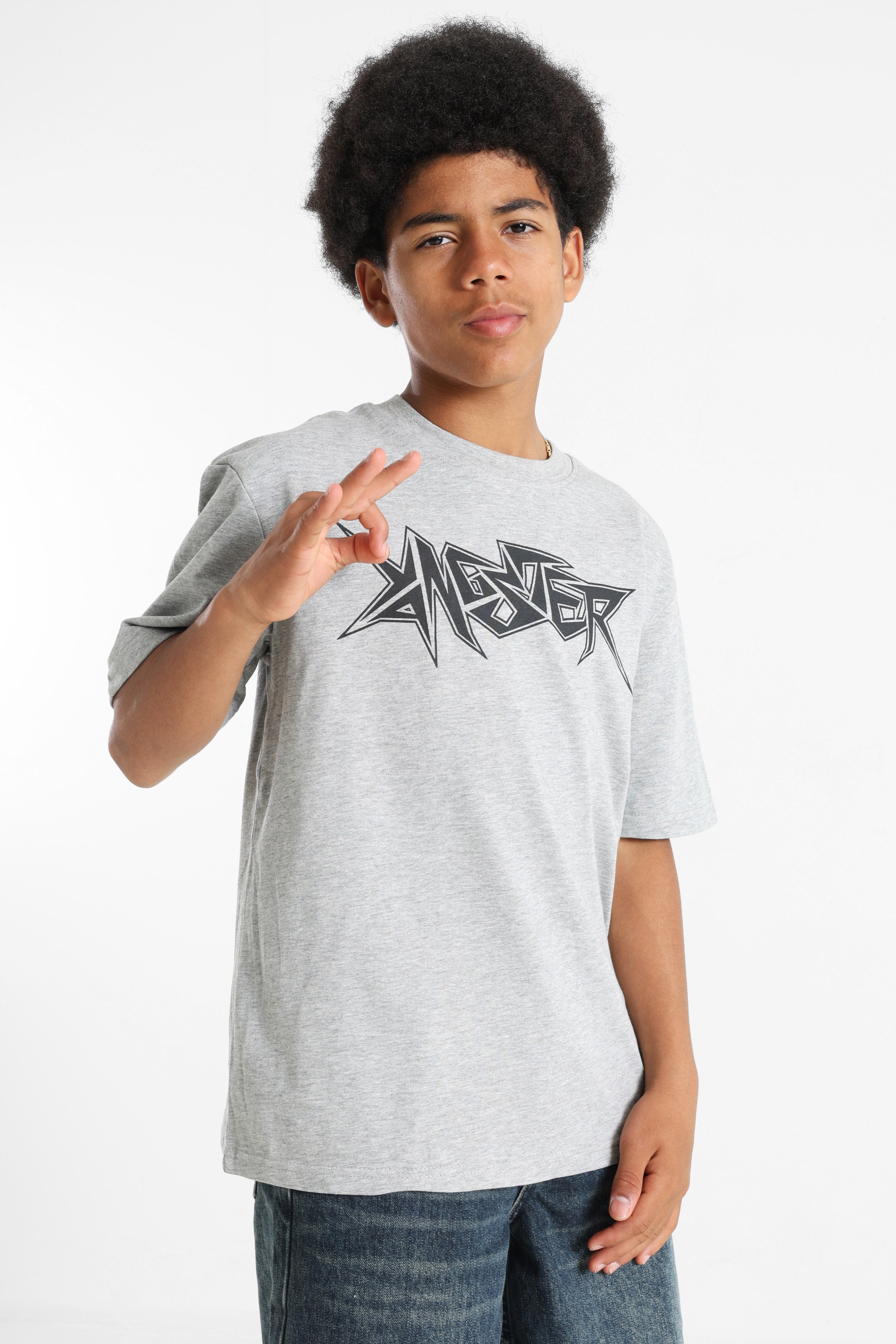 T-Shirt - Grau meliert