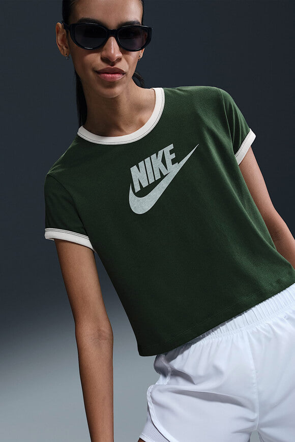 Ringer Crop T-Shirt - Fir