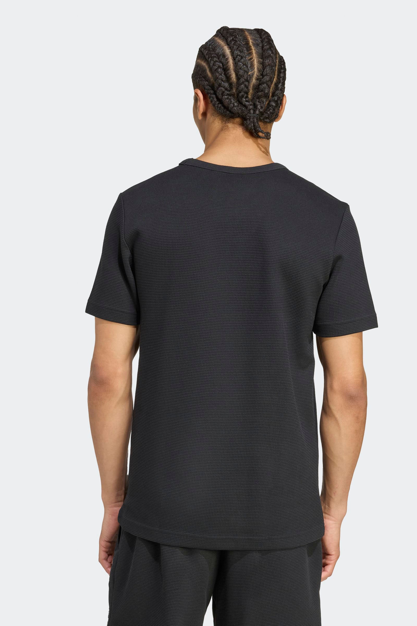 T-Shirt aus Waffelstoff - Black
