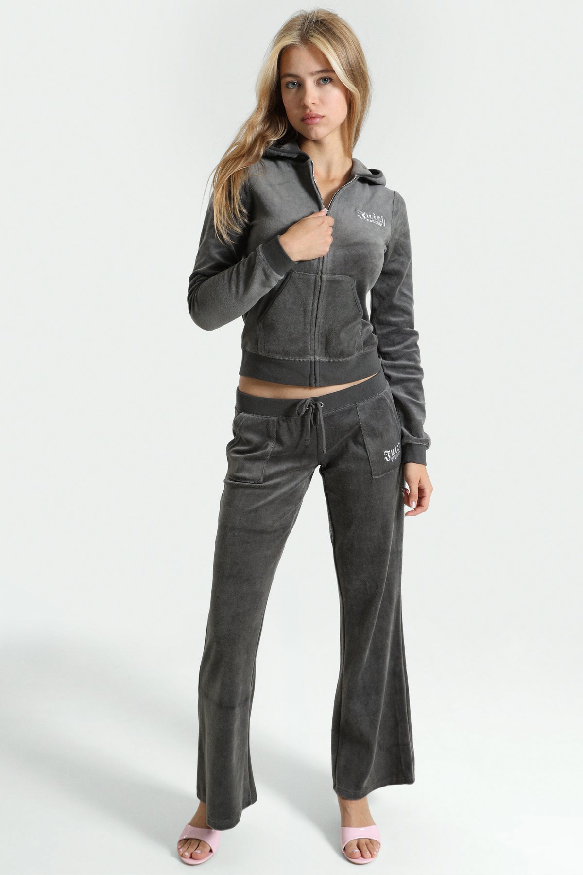 Rebelle Samt Crop Jacke - Raven
