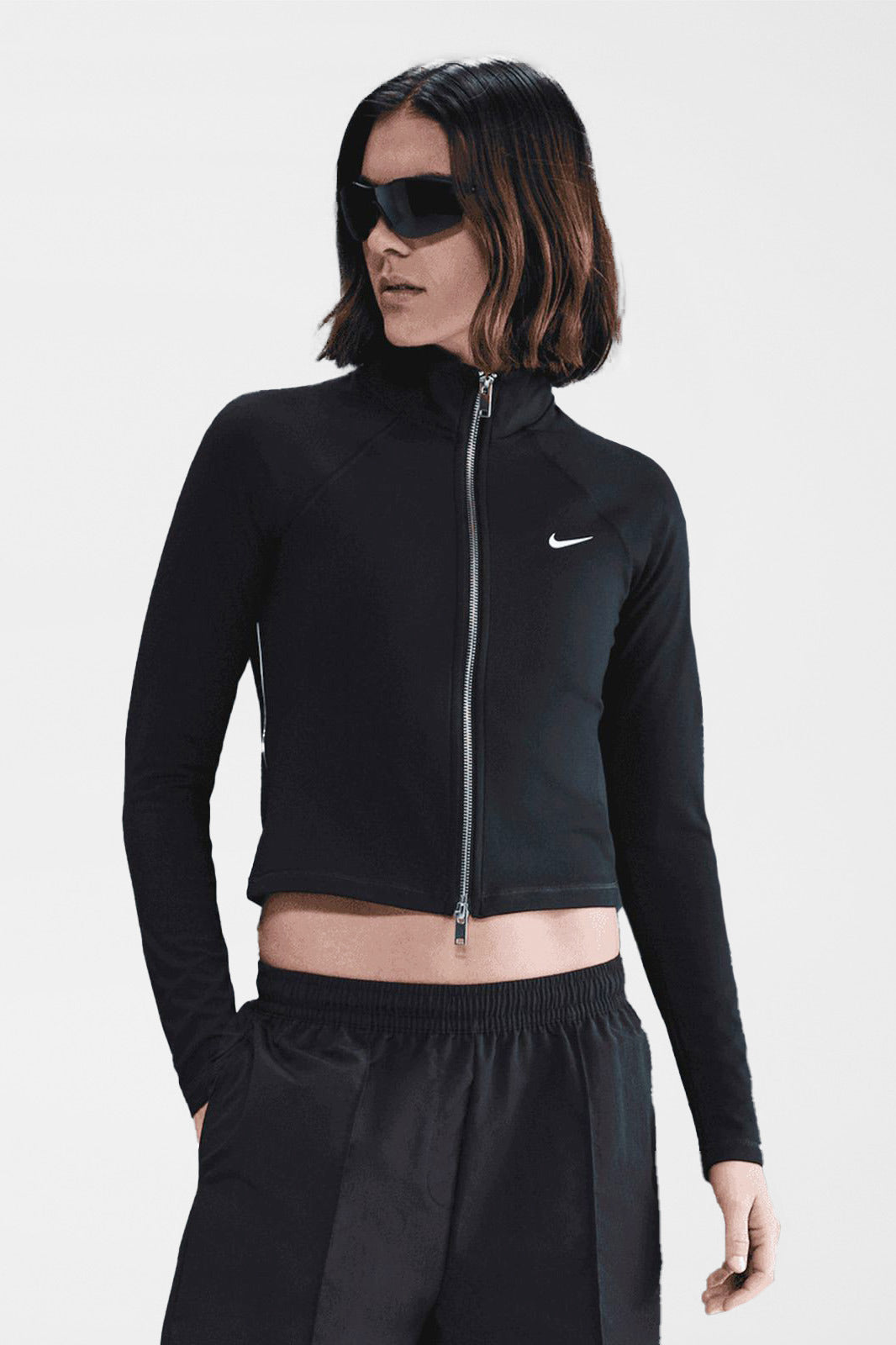Cropped track jacket - Black