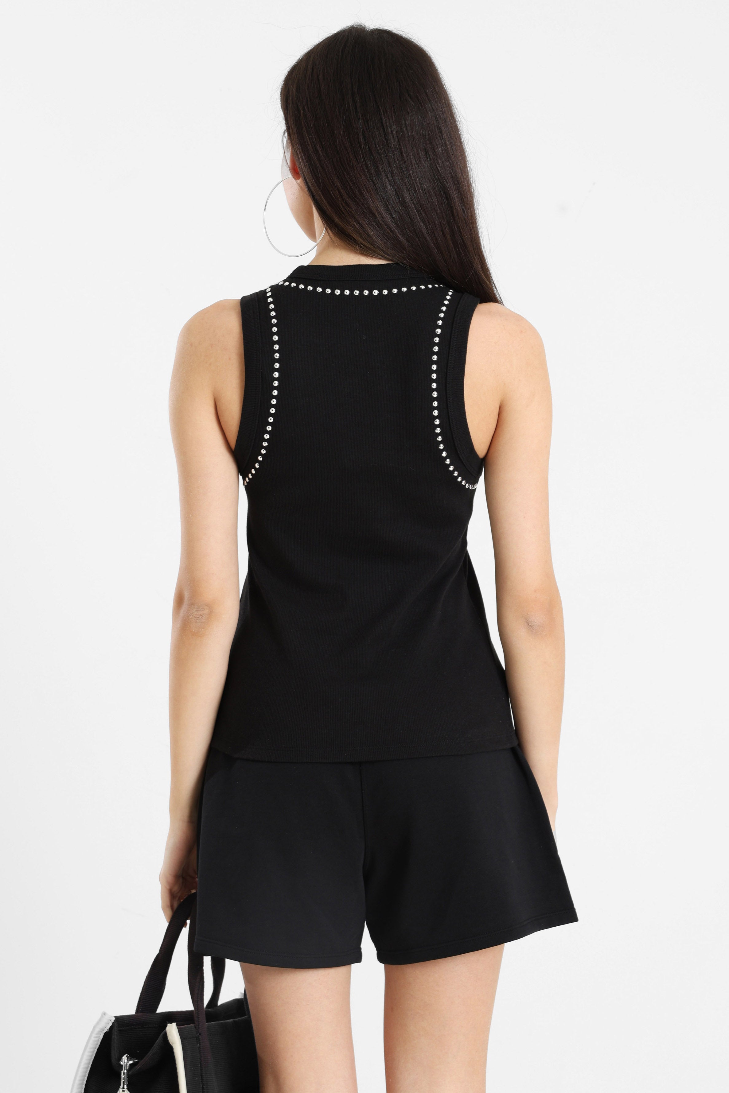 Geripptes Tanktop - Black