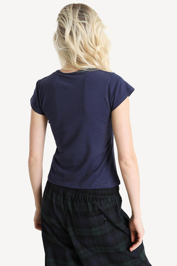Crop T-shirt - Navy blue