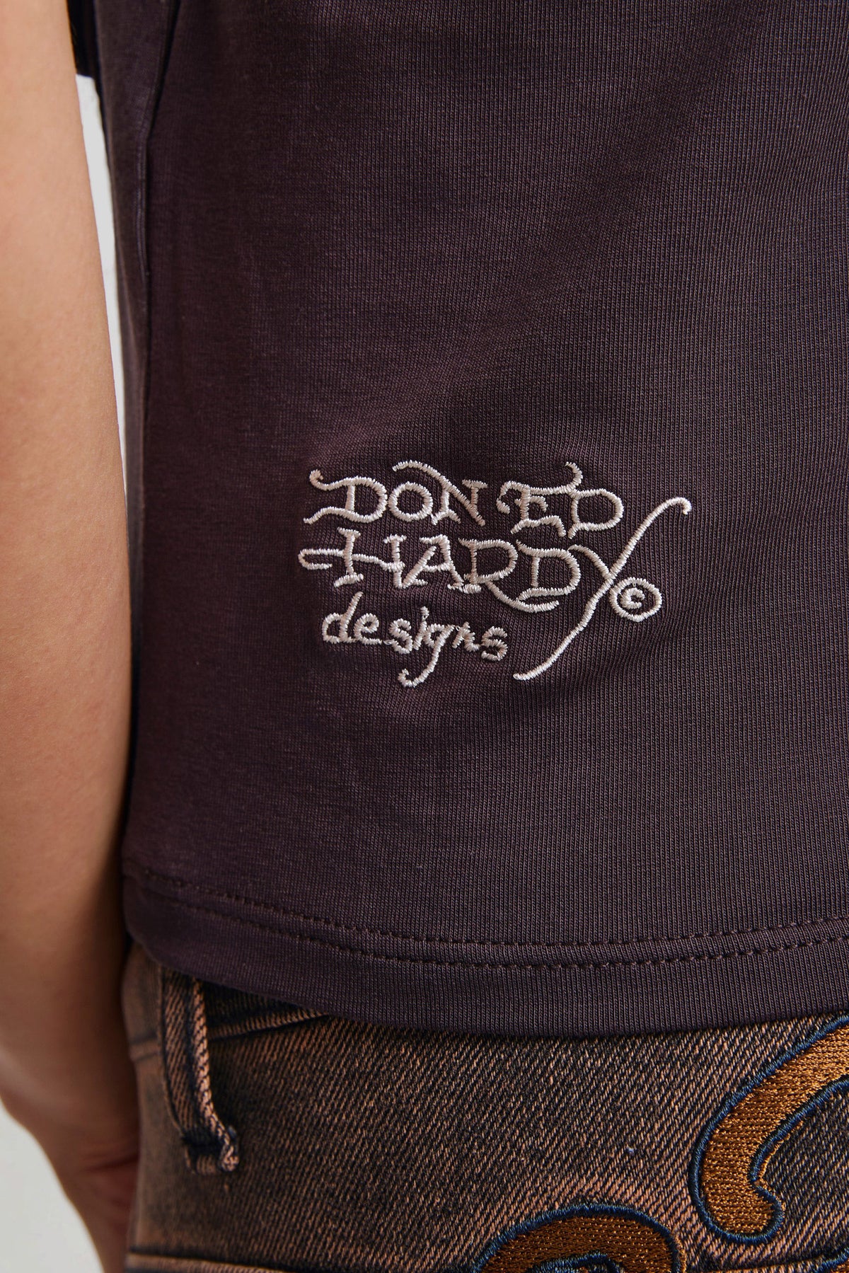 American Eagle t-shirt avec rivets - Brown