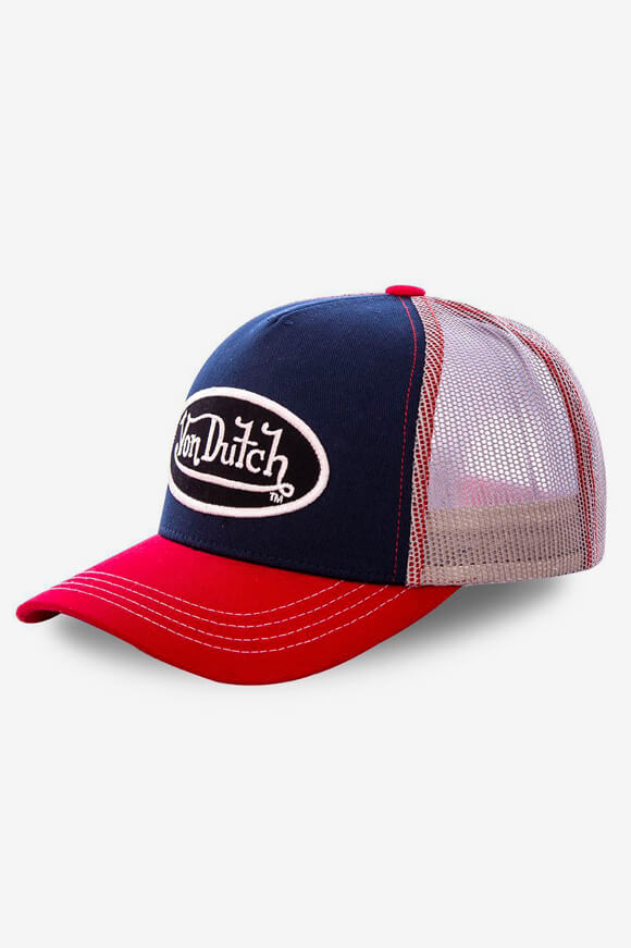 Trucker Cap / Snapback - Navy + Red + Grey