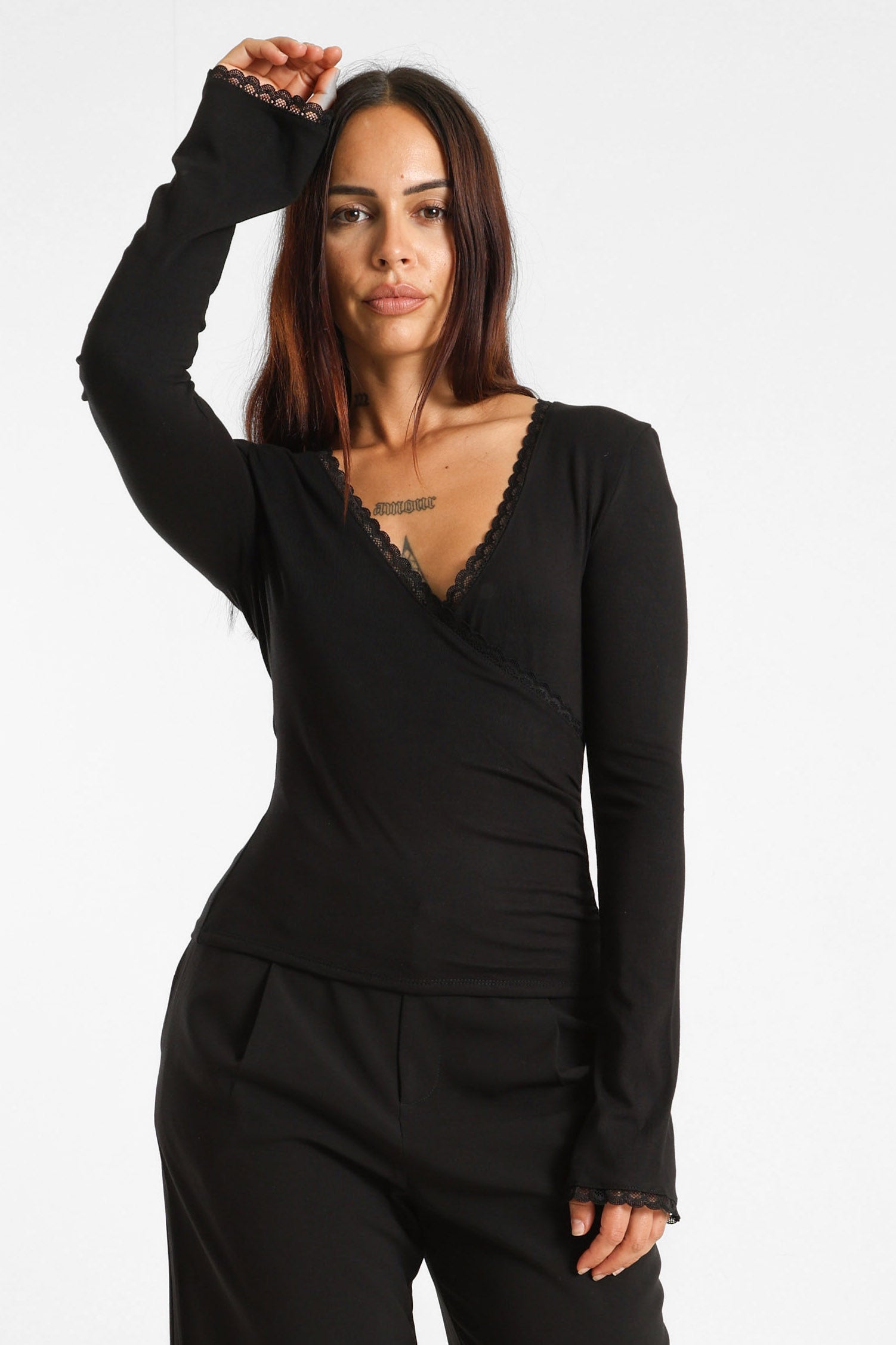Langarmshirt - Black