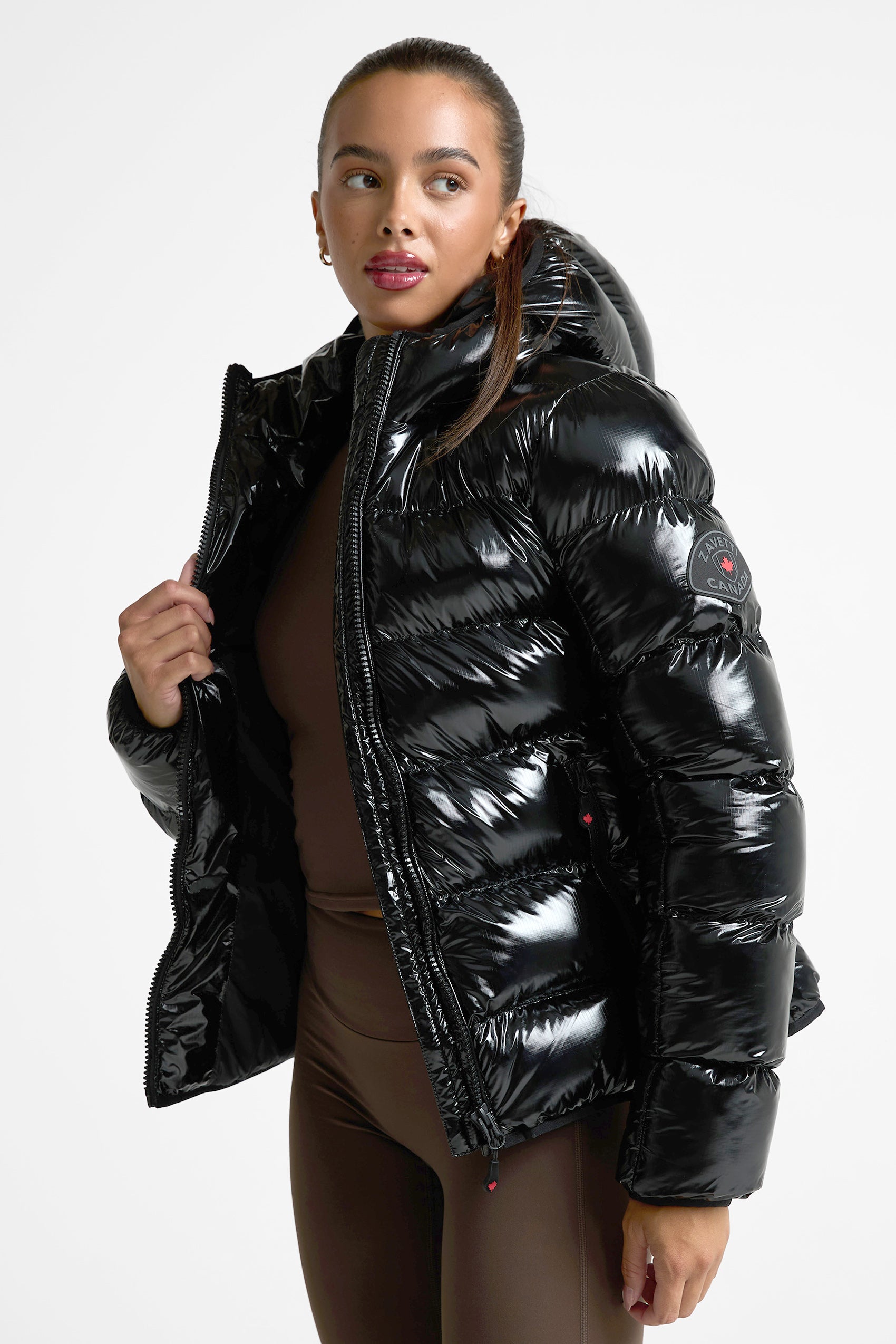 Palzino Pufferjacke in Glanz-Optik - Black