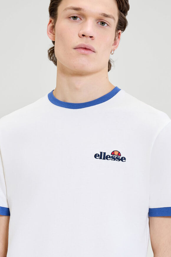 Meduno T-Shirt - Offwhite + Blue