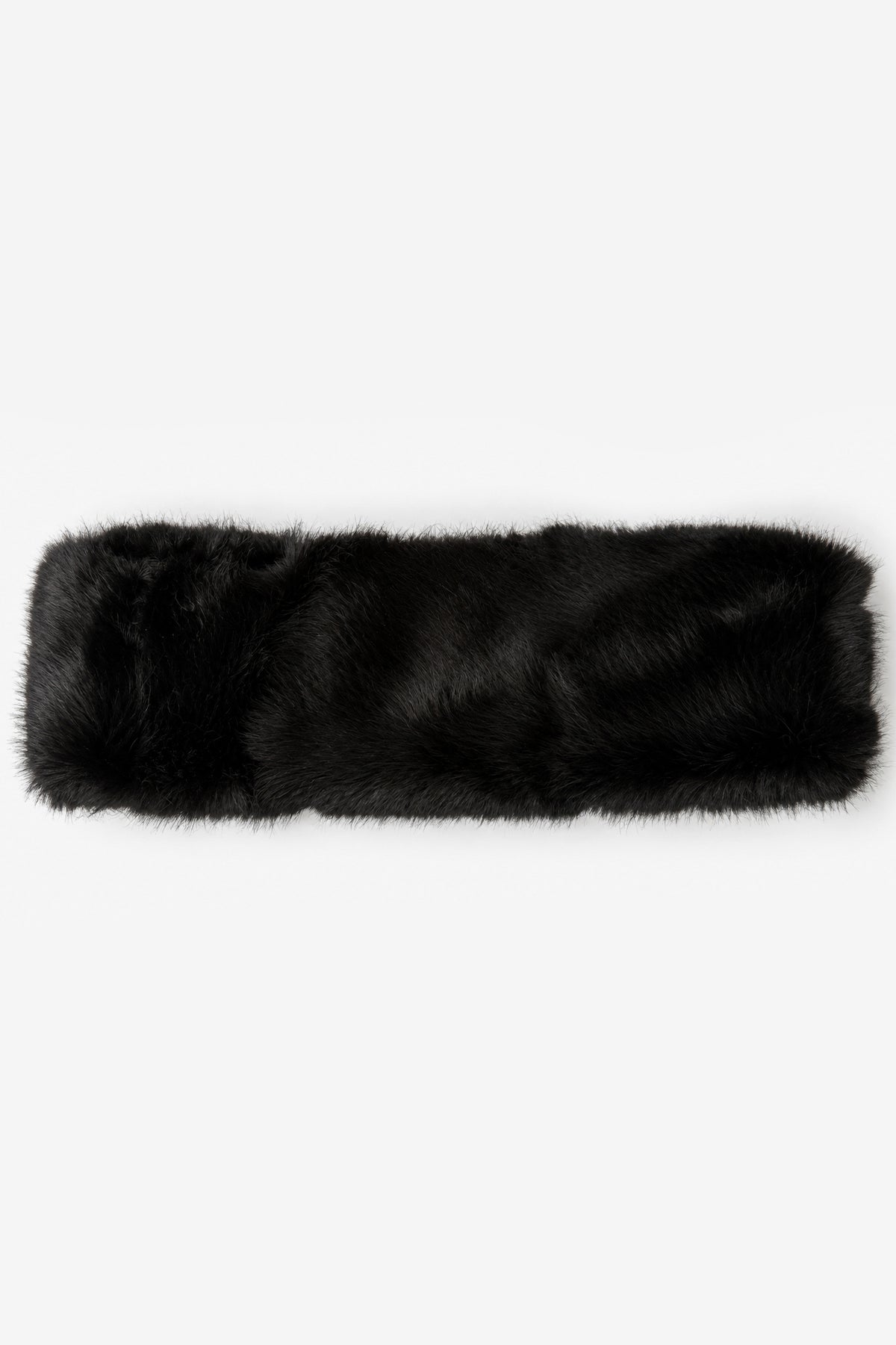 Kunstfell Stirnband - Black