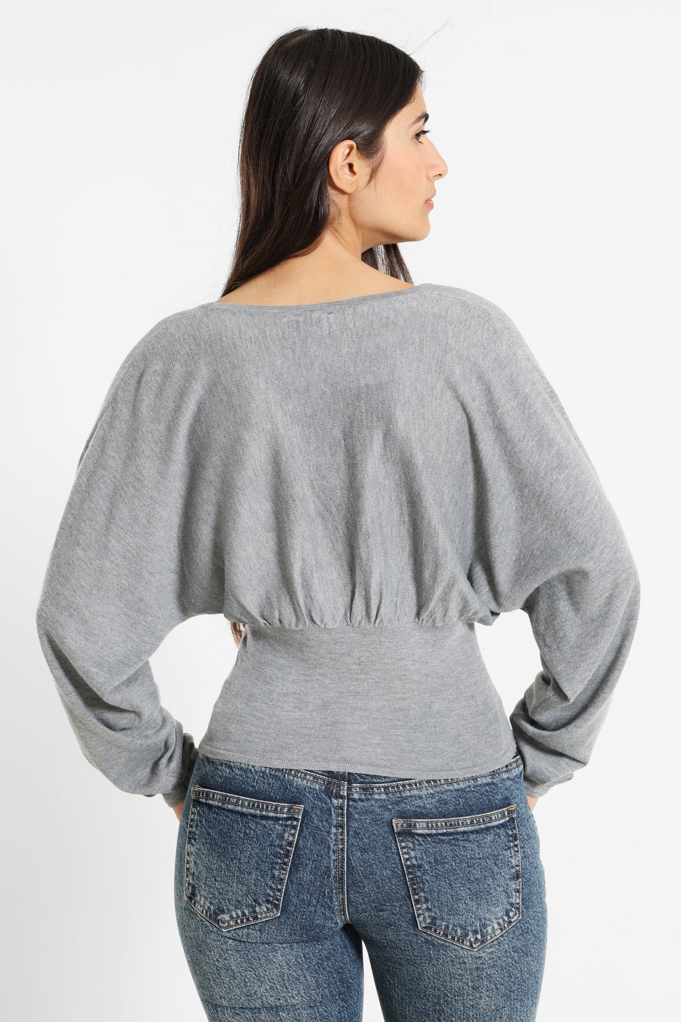 Fine knit sweater - Heather Grey