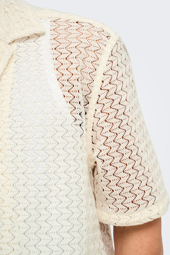 ONSNOVAK Strukturiertes Hemd - Egret