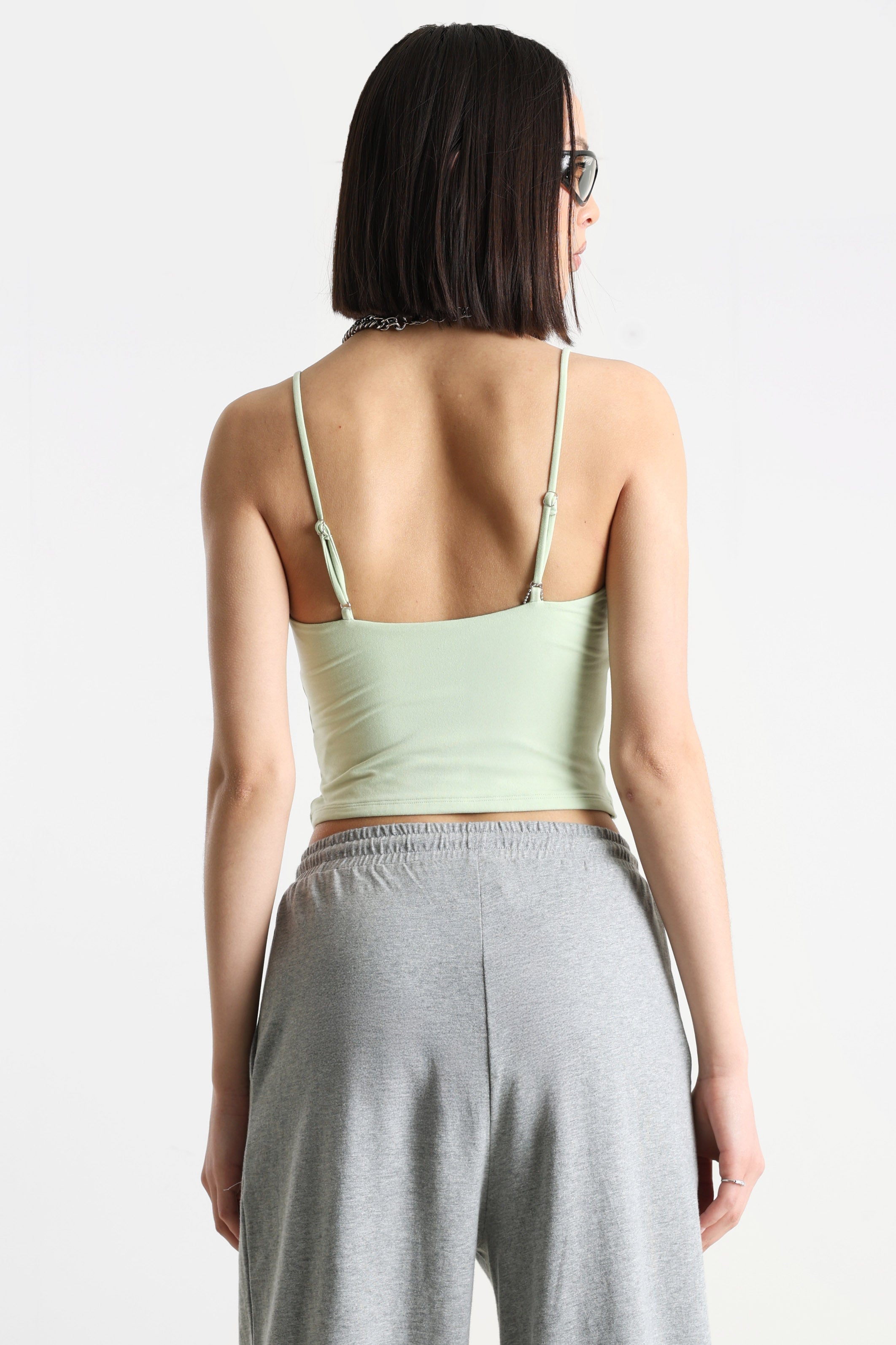 Crop Trägertop - Hellgrün