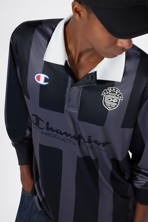 Loose long-sleeve shirt - Black + Anthracite