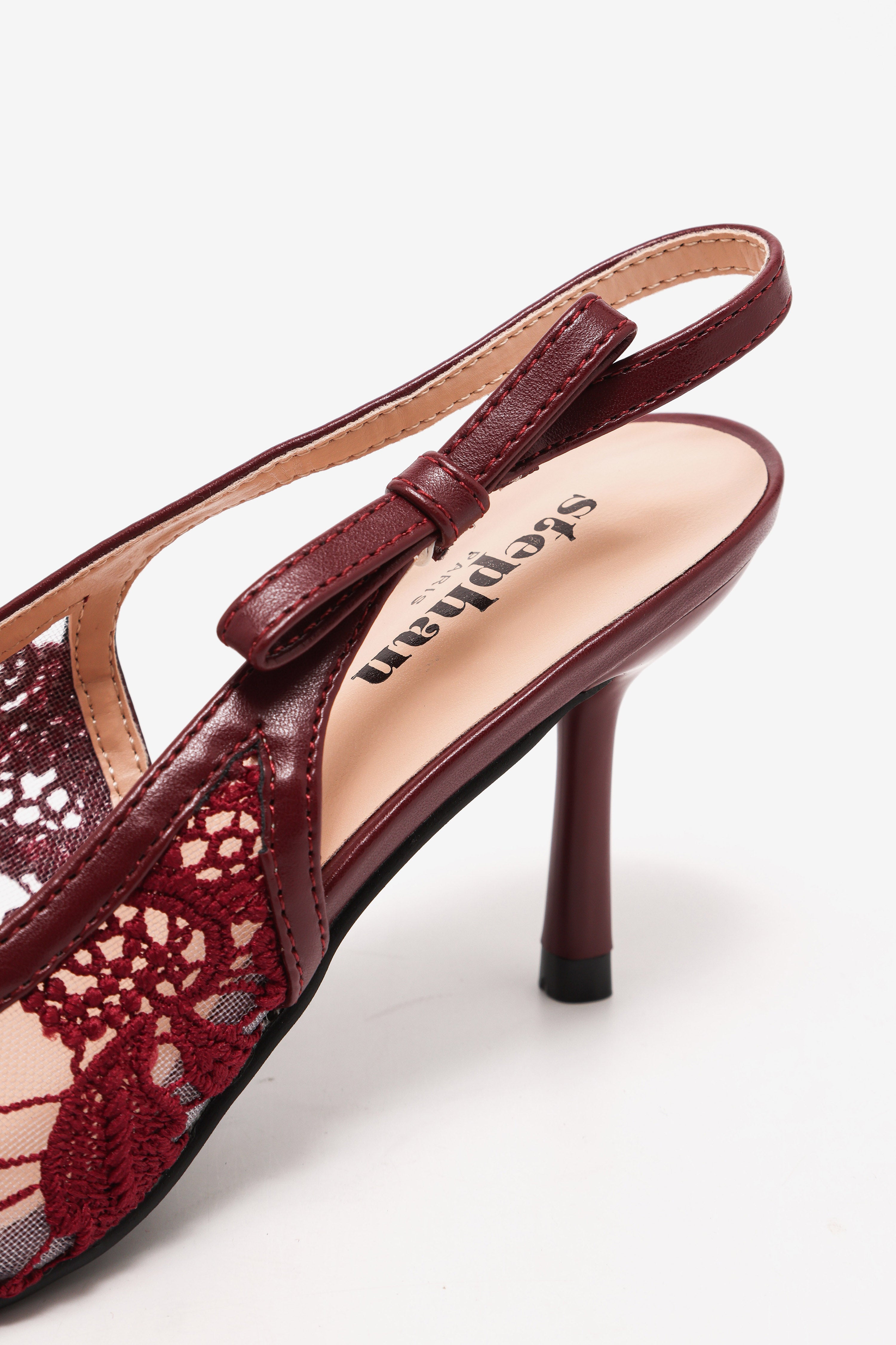 Lace pumps - Burgundy