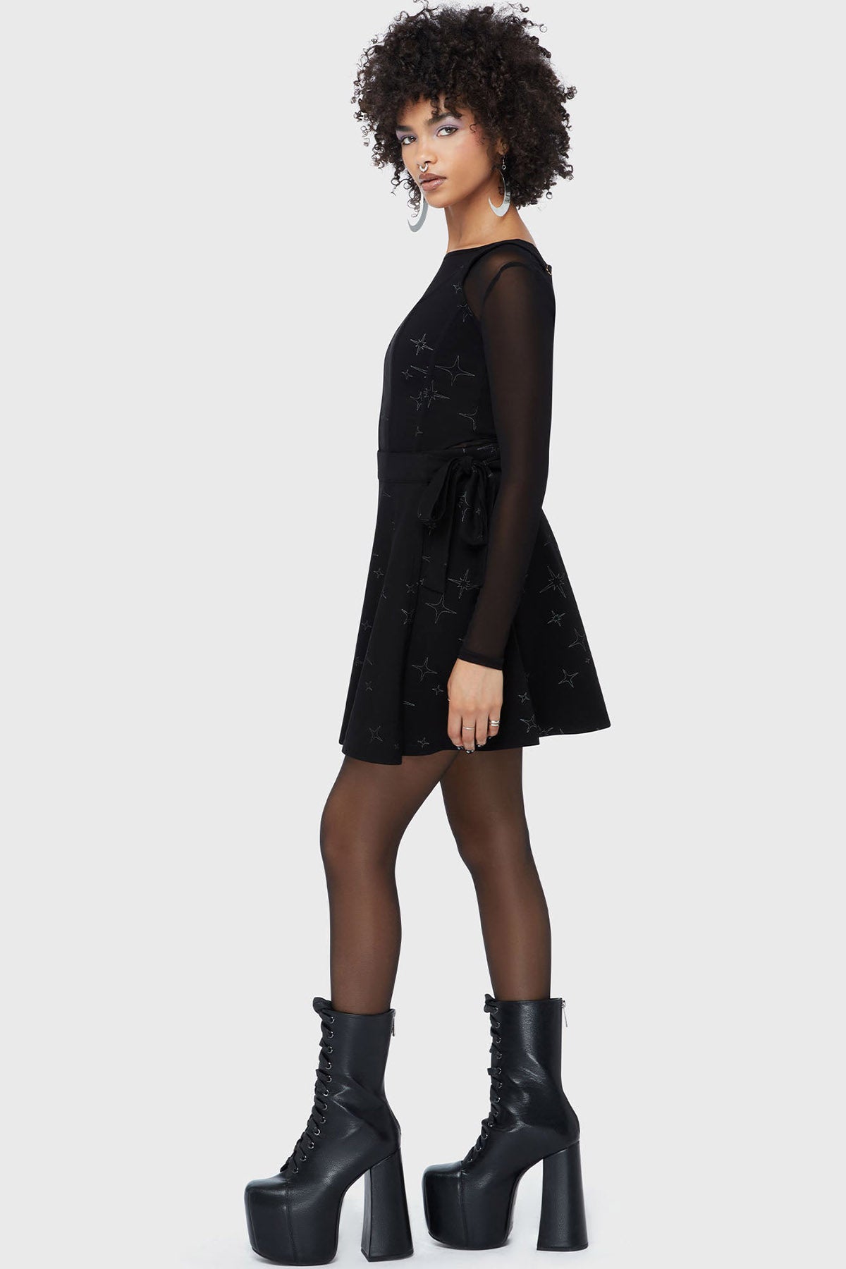 Ethereal Night Wrap Minirock - Black