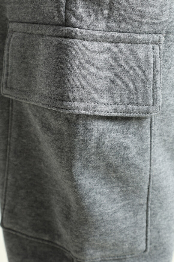 Brooklyn pantalon cargo en sweat - Carbon Heather