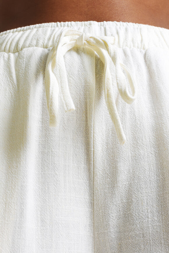 Wide Leg Leinenhose - Offwhite