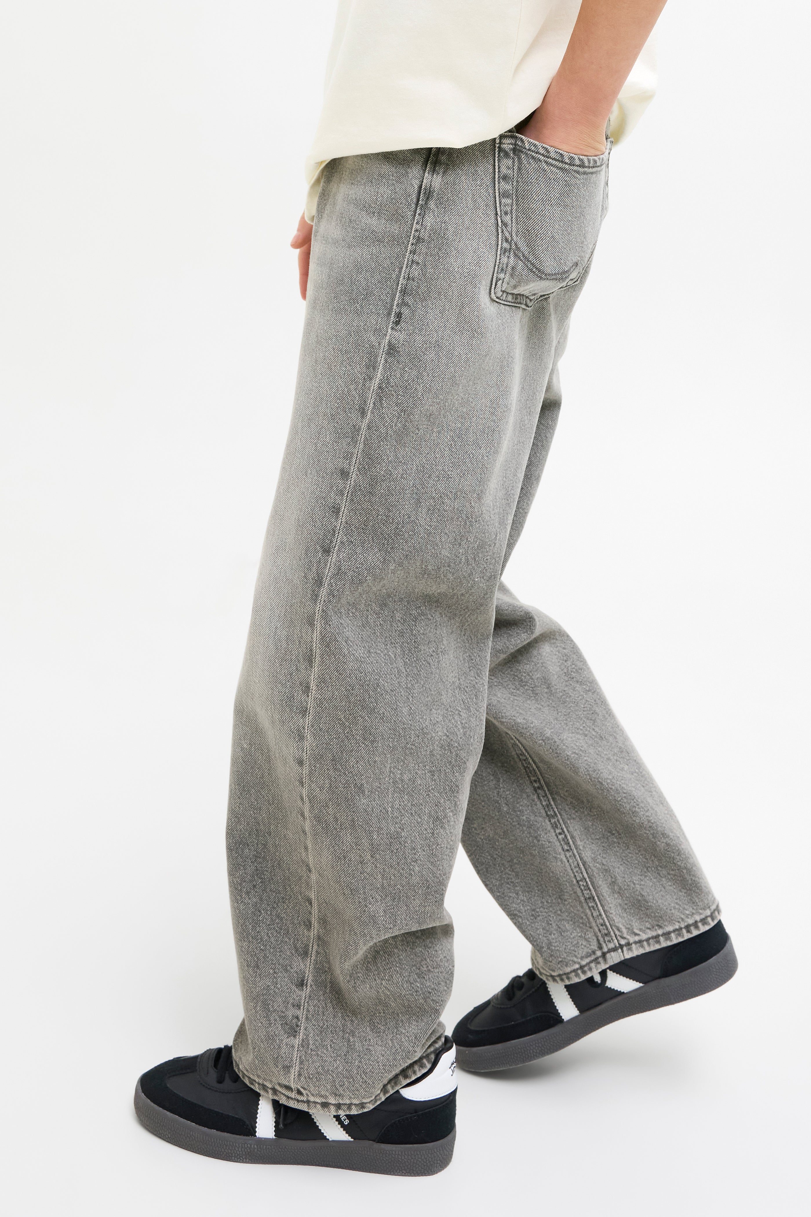 204 JJIRON JJORIGINAL Baggy Fit Jeans - Grey Denim