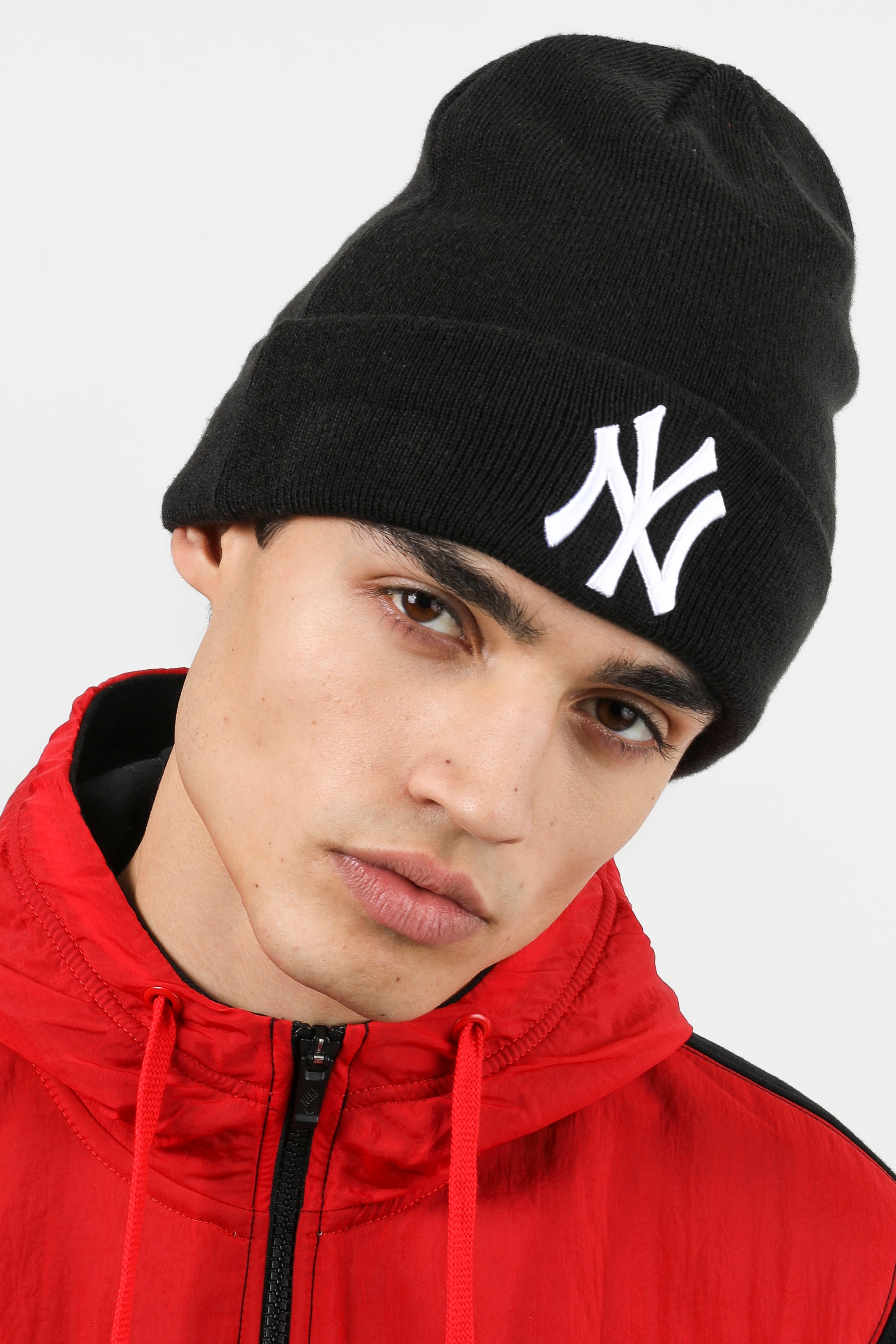 Beanie - Schwarz + Weiss